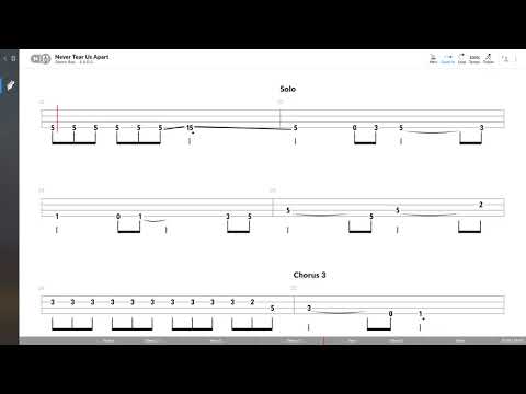 INXS - Never Tear Us Apart (BASS TAB PLAY ALONG)