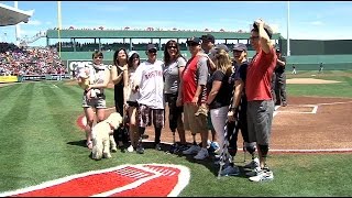 Boston Marathon bombing survivors honored at Red Sox game