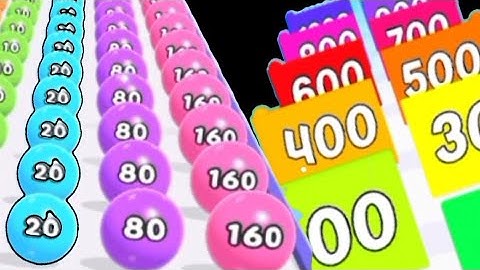9 Minutes Satisfying Math Game-Ball Master Vs Merge Numbers Run