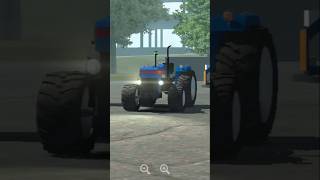 Indian Tractor Game Gameplay 🚜 | Blue Tractor Driving Simulator 🔥 #Shorts