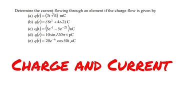 Lading en stroom: bepaal de stroom die door een element stroomt als de ladingstroom wordt gegeven...