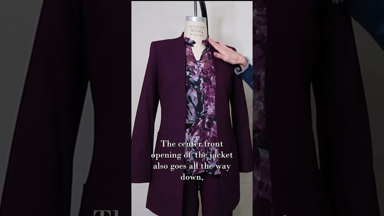 Vertical Lines - Anne Klein Button-Front Shirt & Calvin Klein Open Front Blazer