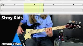 Stray Kids - Burnin’ Tires (Changbin & I.N) bass cover with tabs #basscover #straykids #스트레이키즈 #창빈
