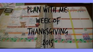 Plan with Me: Thanksgiving Week 2015 ( Vlogmas 2015)