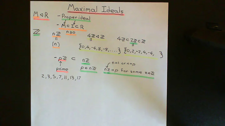 Maximal Ideals Part 1