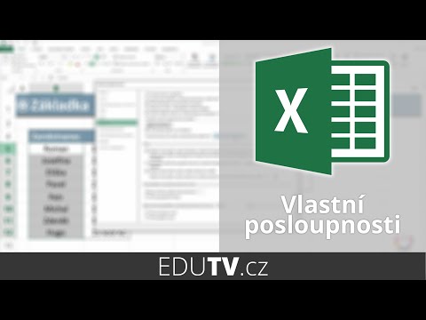 Vytvoření vlastní posloupnosti v Excelu | EduTV