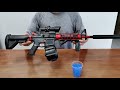 M4a1 gel blaster with drum unboxing 2023   electric splatter ball toy gun