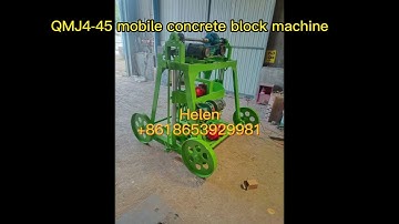 See the testing video of mobile concrete block making machine QMJ4-45 test zigzag paver for review