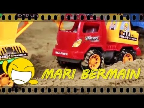  Animasi  Anak Mainan Mobil  Balap  Beko ExcavatorCrane truck 