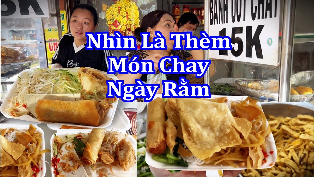Khám Phá Món Chay 15K | Bún Xào Mì Xào Chả Giò Hoành Thánh Bún Thịt Nướng Ăn Vặt Chay | thisaigon