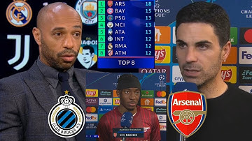 Club Brugge vs Arsenal 0-3 Madueke And Martinelli Crazy Goal💥 Mikel Arteta & Thierry Henry Reaction