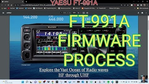 YAESU FT991A Firmware Process 2022