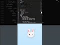 Pure CSS rabbit illustration with subtle bounce animation #codinglife #webdesign #coding #css3