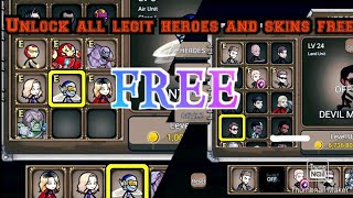 How to Unlock legit heroes and all skin Hero wars:Stickman defense free screenshot 5