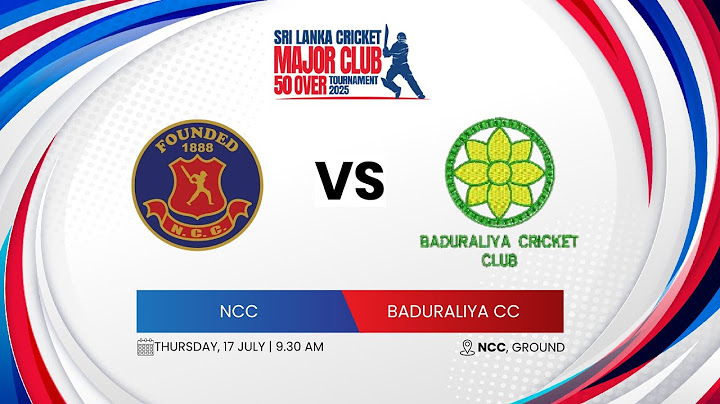 🔴 Live | NCC vs Baduraliya CC | SLC Major Club 50 Over Tournament | Sporty.lk