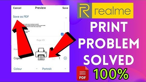Save as PDF Problem Solved in Realme | Chrome PDF Print Problem in Realme | Realme Official Update