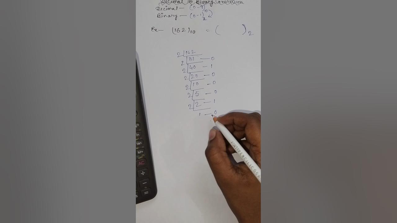 Decimal to Binary Conversion in Number System| Decimal Number| Binary ...