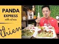 Mukbang avec thien panda express poulet  lorange crevettes aux cinq saveurs et buf de pkin
