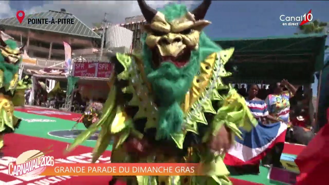 CARNAVAL DE GUADELOUPE À POINTE-À-PITRE 2026 / LA GRANDE PARADE DU DIMANCHE GRAS du 15 Février 2026