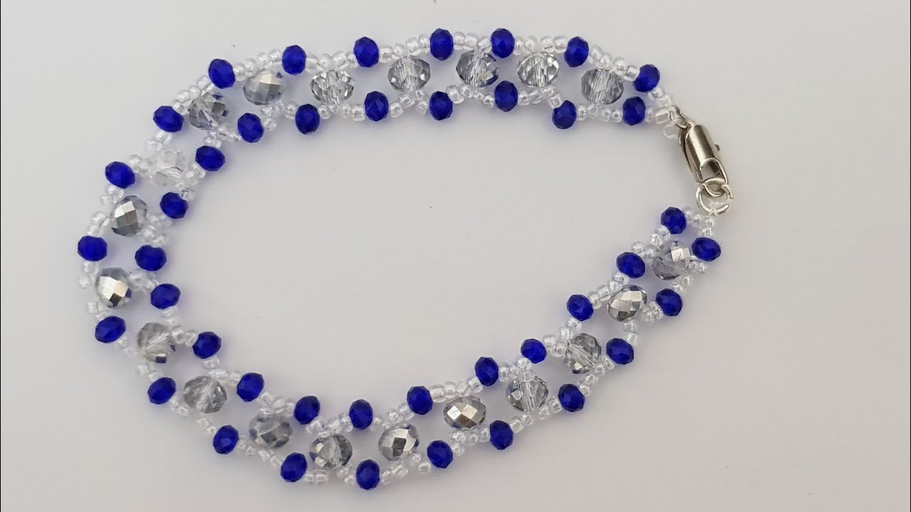 How to make a Bracelet. Swarovski crystals. Beads. Jewellery. - YouTube