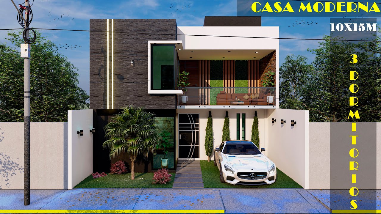 10x15 DiseÑo Moderno Casas Modernas