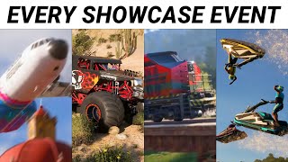 Forza Horizon 5 - All 4 Showcase Events - FH5 Plane & Bikes, Monster Trucks, Train, Jet Skis