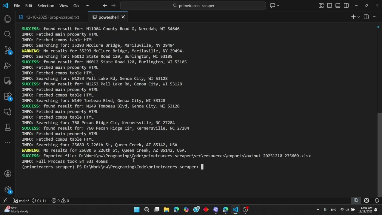 Vid Rep 12-10-2025 (primetracers-scraper)