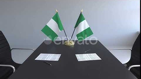 Flags of Nigeria and Papers on the Table | Motion Graphics - Envato elements