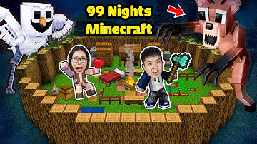 Minecraft, bqThanh & Ốc Sinh tồn 99 đêm trong rừng tiêu diệt Quỷ Hươu cứu dân làng