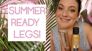 REVIEW and TUTORIAL of Sally Hansen Airbrush Legs Makeup and Leg Illuminator! Wear the shorts! 🤸🏻‍♀️