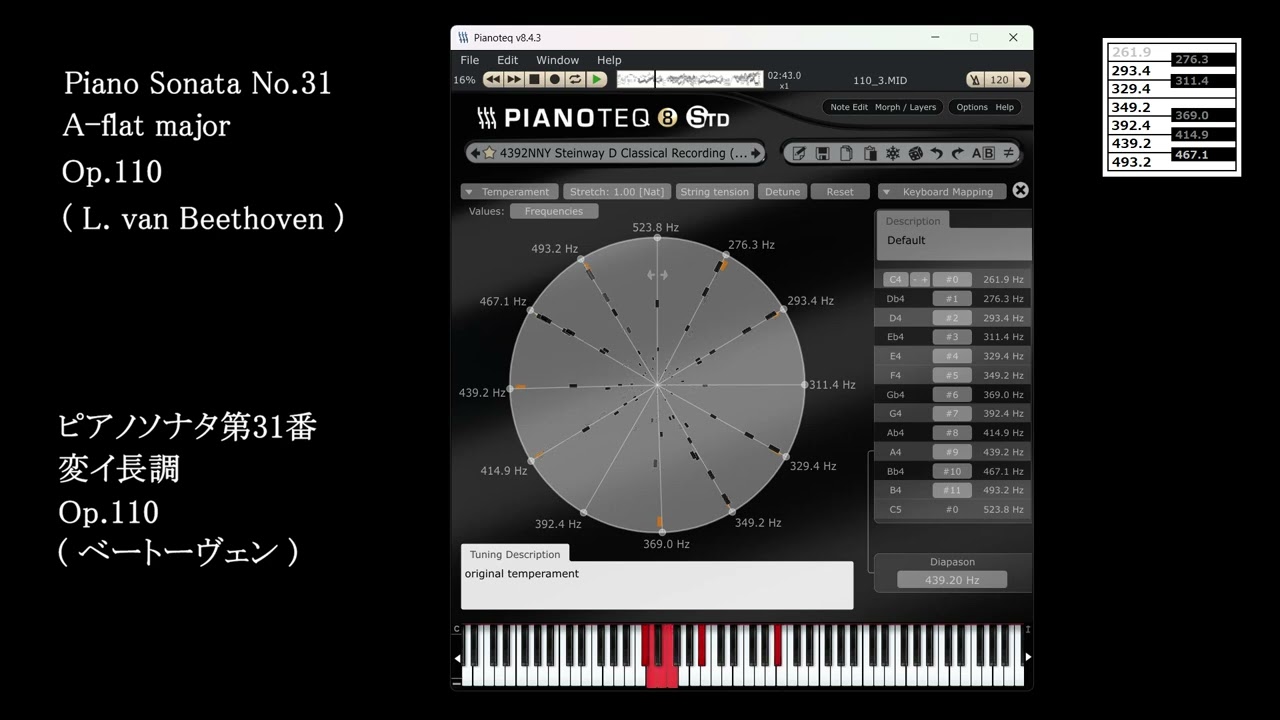 ベートーヴェン：ピアノソナタ第31番変イ長調Op.110