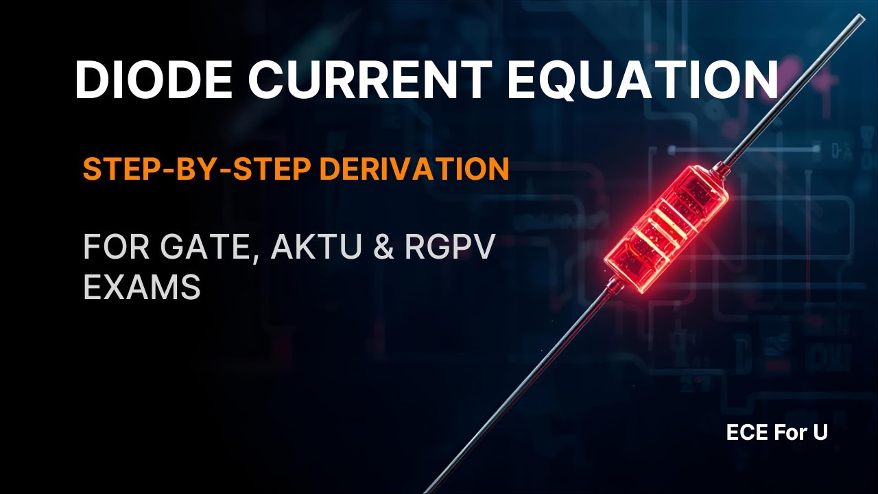 Diode Equation Derivation Explained | Complete Derivation for B.Tech (AKTU/RGPV) & GATE ECE