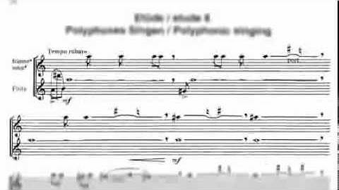 Etude 8 Polyphonic Singing, For the Contemporary Flutist, Wil Offermans