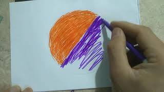 رسم كرة ملونة