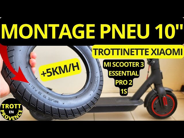 5KM/H TUTO MONTAGE PNEU 10" TROTTINETTE ÉLECTRIQUE XIAOMI PRO 2 ESSENTIAL  SCOOTER 3 1S M365 - YouTube