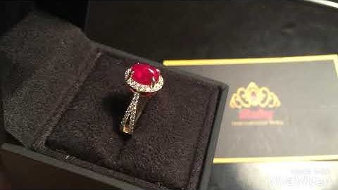 Nhẫn nữ Ruby huyết bồ câu thiết kế mới nhất