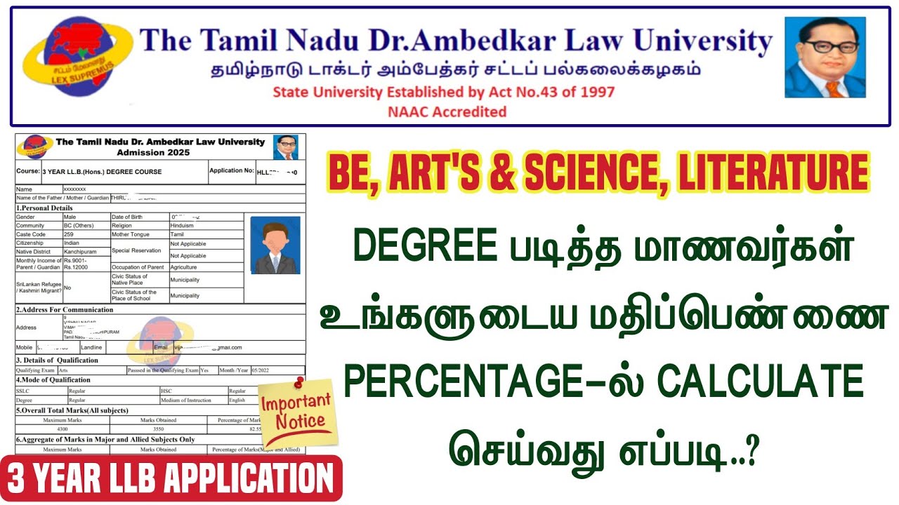 3 Year LLB Cutoff Mark Calculation | How to Calculate Of Percentage % 3 ...