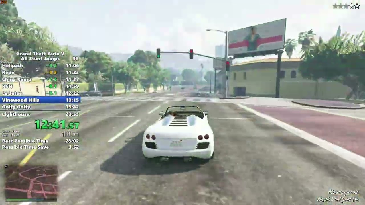 GTA V | All Stunt Jumps Speedrun PB (23:49)