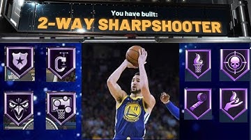NBA2K21 BEST 2-WAY SHARPSHOOTER BUILD IN THE GAME! KLAY THOMPSON BUILD!