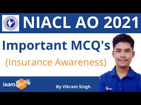 NIACL AO Mains 2021 | Important MCQs for Insurance | By Vikram Singh