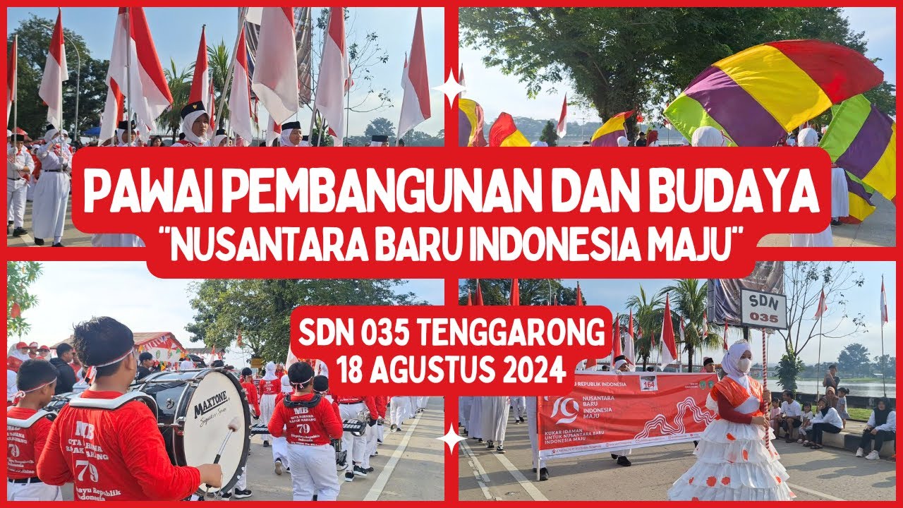 Pawai Pembangunan “Nusantara Baru Indonesia Maju” HUT RI 79 - SDN 035 Tenggarong