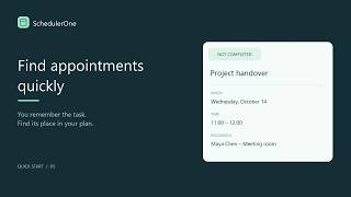 Find Appointments with Search & Filters | SchedulerOne Quick Start 03