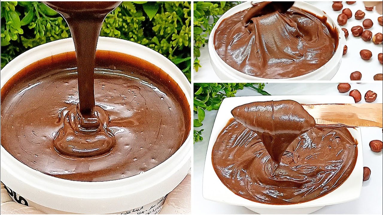 النوتيلا❗أو الشيكولاتة القابلة للدهن🔥 لحشو المخبوزات و سندوتشات المدرسة❗بدون لبن أو شوكولاته 