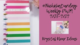 #NichiSaturday Weekly PWM 9/23-9/29 #happynichi #fauxbonichi #plannernichibabe