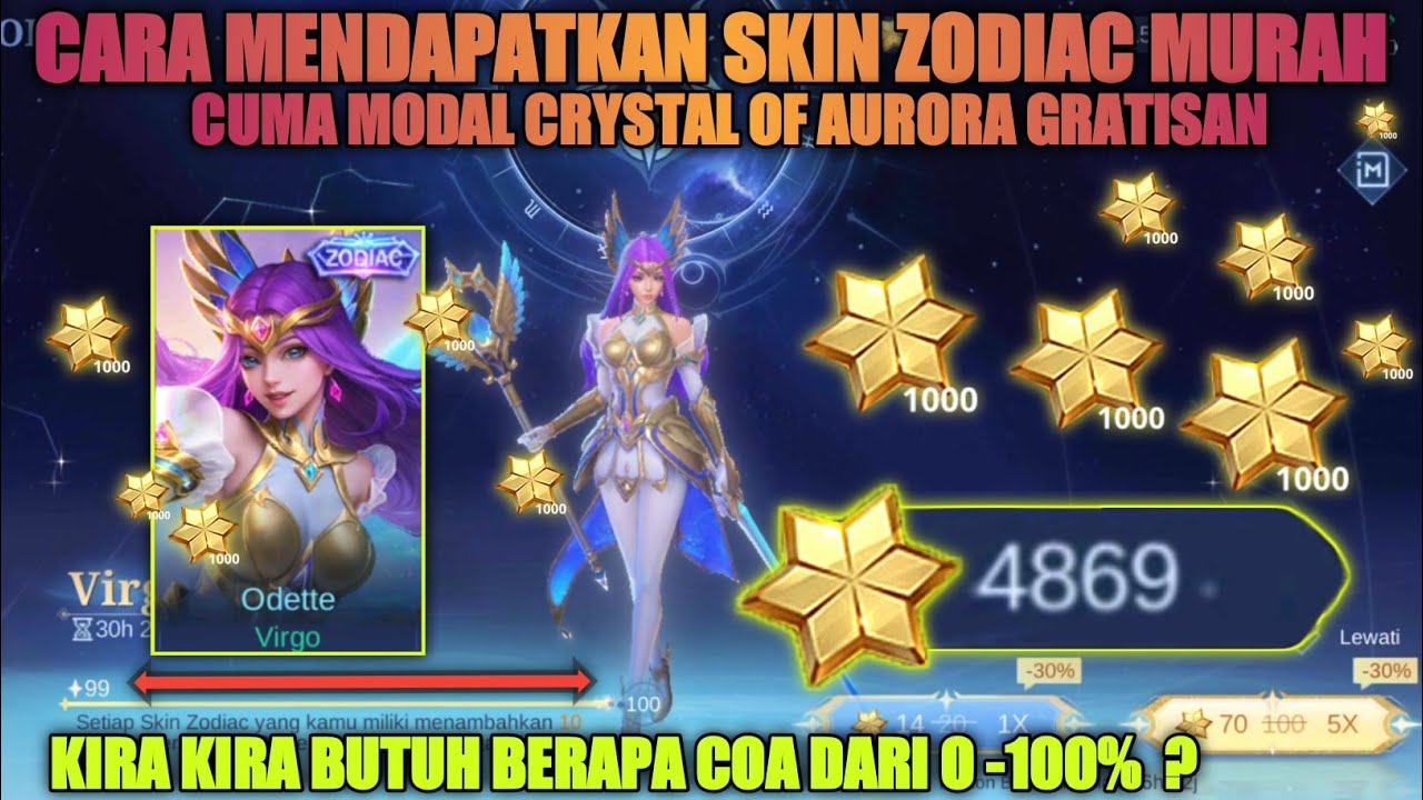1000% WORK!! Cara Mendapatkan Skin Zodiac Odette Virgo Modal Coa Gratisan | Event Zodiac Odette MLBB