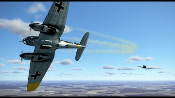 "I-16" Catches A Lone "He 111" Flying Back To Base