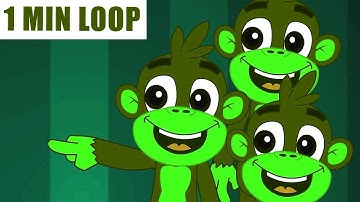🎶[1 MIN LOOP] Five Little Monkey Remix | Fun Nursery Rhymes Sound Variations Song 🎵 @MonkeyLoopWorld