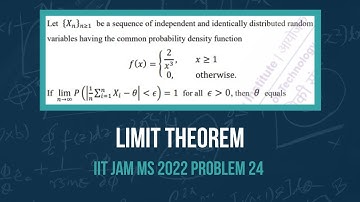 Limit theorem | IIT JAM MS 2022 Problem 24 Discussion