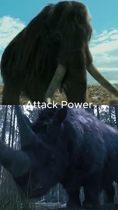 Woolly Mammoth vs Woolly Rhinoceros | Proboscideans vs Perissodactyls #shorts