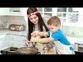 GREYSON'S FIRST TIME COOKING! || COOKING WITH JWOWW